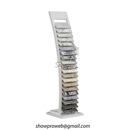 Stone product display rack metal granite display stand