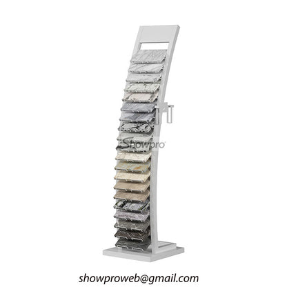 Stone product display rack metal granite display stand