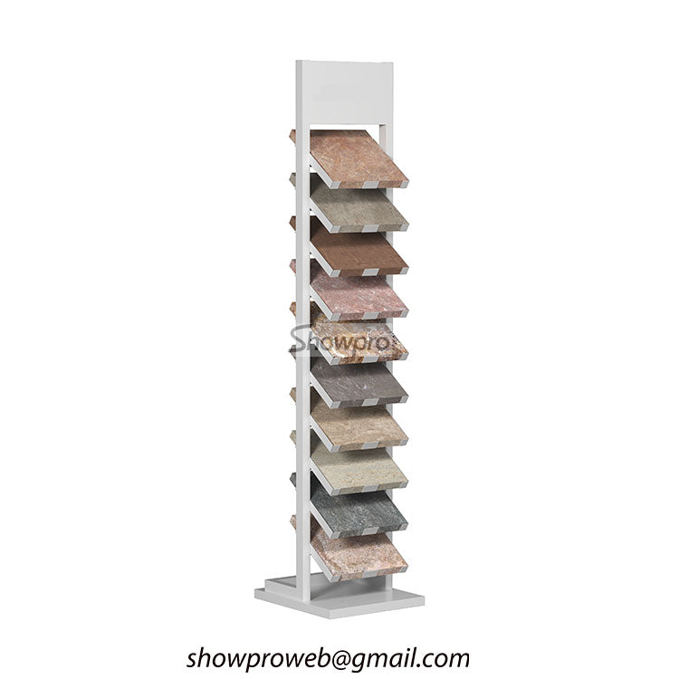 heavy duty stone sample display rack for quartz and granite
