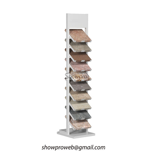 heavy duty stone sample display rack for quartz and granite