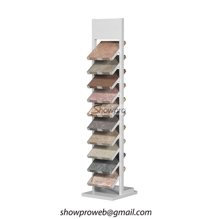 heavy duty stone sample display rack for quartz and granite