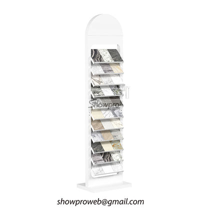 Custom metal stone display stands for showrooms