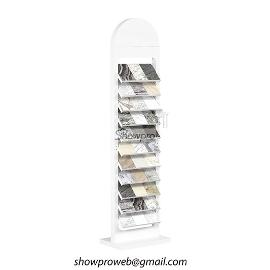 Custom metal stone display stands for showrooms