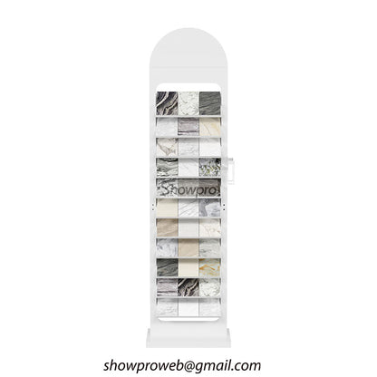 Custom metal stone display stands for showrooms