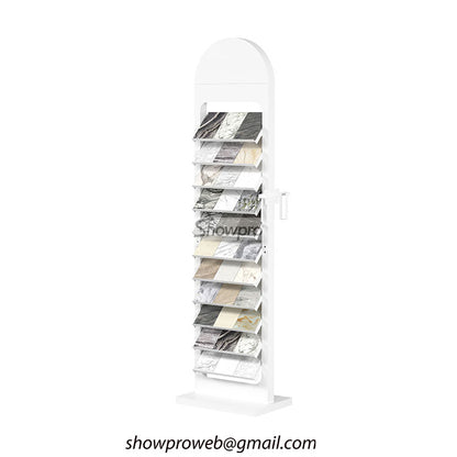 Custom metal stone display stands for showrooms