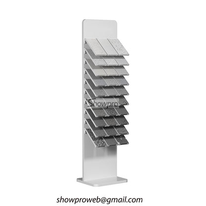 Tiles stand design metal shelving display