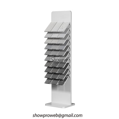 Tiles stand design metal shelving display