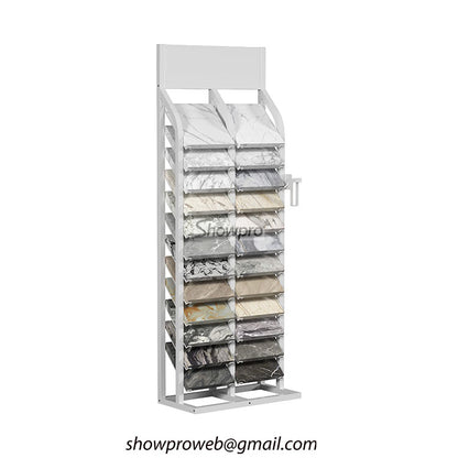 Stone sample display rack showroom tile displays