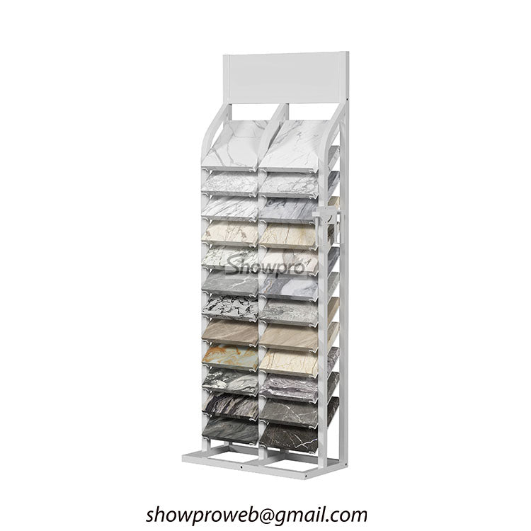 Stone sample display rack showroom tile displays