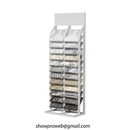 Stone sample display rack showroom tile displays