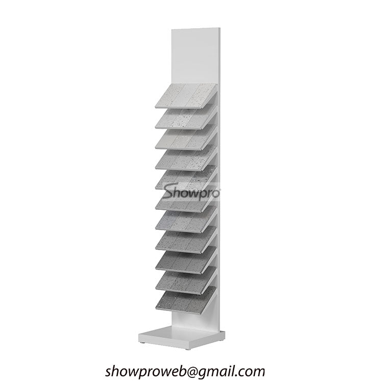 Tile shop display ideas stand for stone