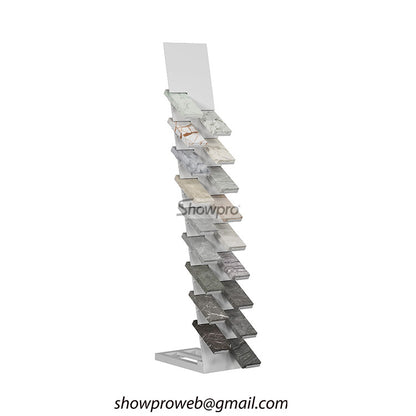 Metal granite display rack small stone display stand