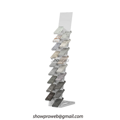 Metal granite display rack small stone display stand