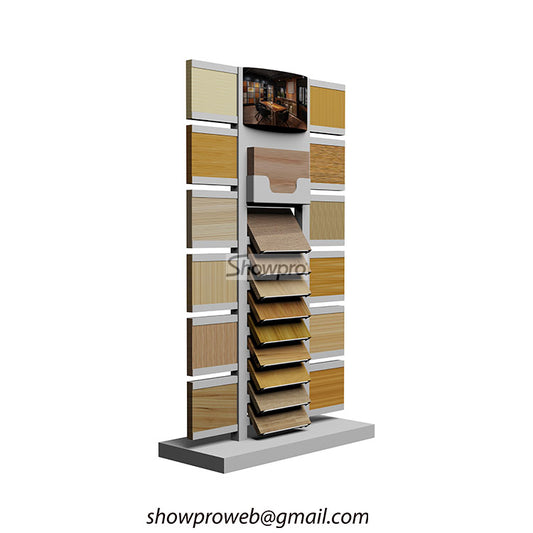 wood tiles sample display stands wholesale