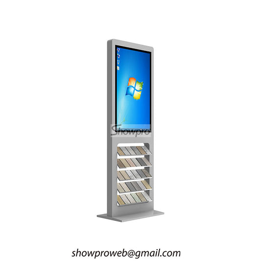 Tile display stand with digital screen