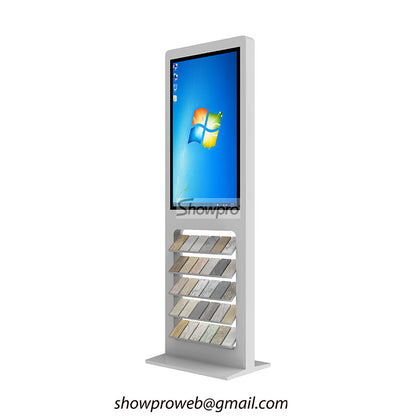 Tile display stand with digital screen