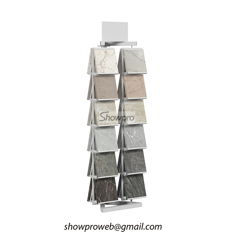 tile sample tower display rack display stand for tiles – Showpro Trade Inc