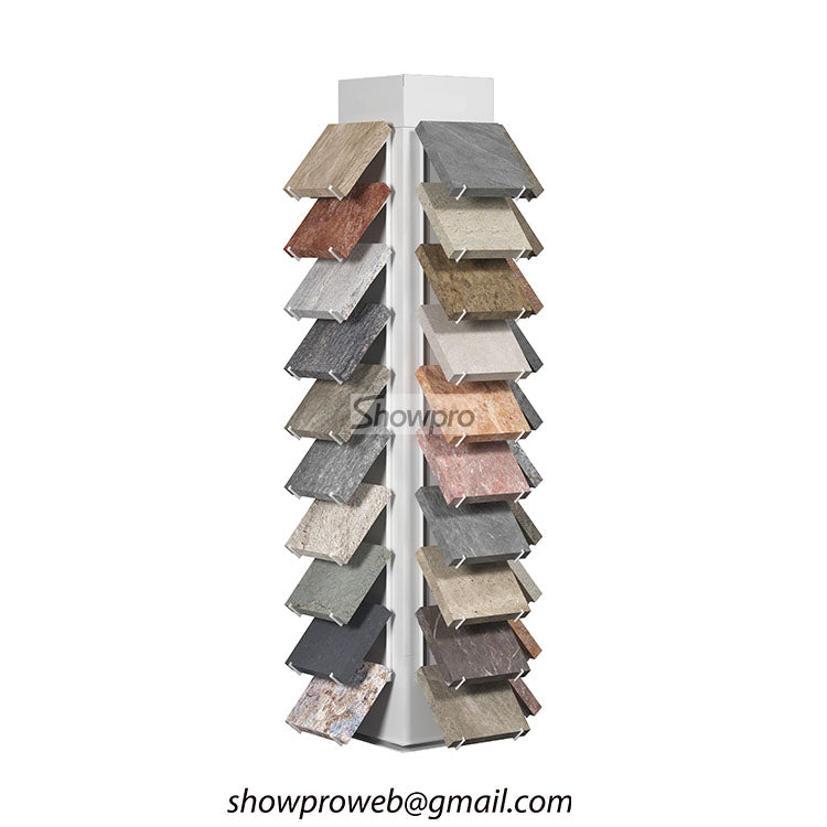 Porcelain tile sample floor display stand for 12x24