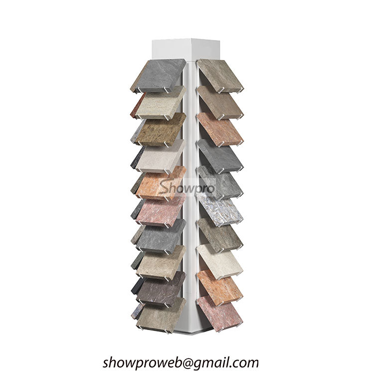 Porcelain tile sample floor display stand for 12x24