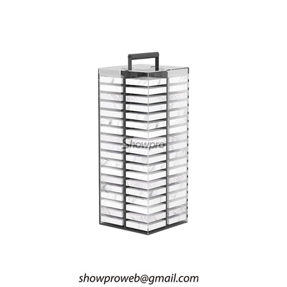 portable stone display tool acrylic tile storage rack