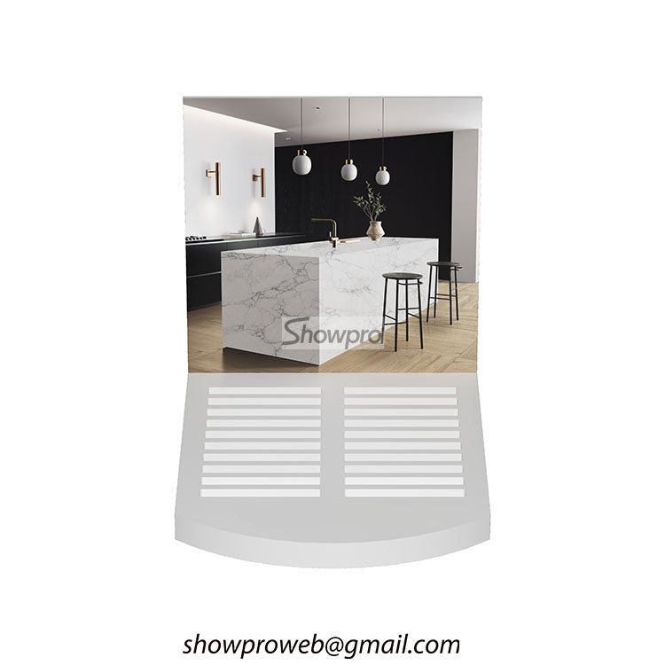 quartz stone display rack tiles showroom ideas