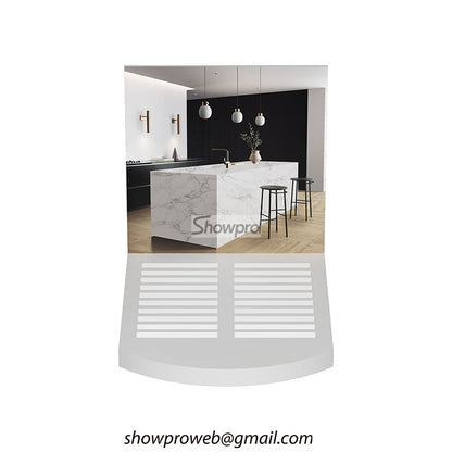 quartz stone display rack tiles showroom ideas