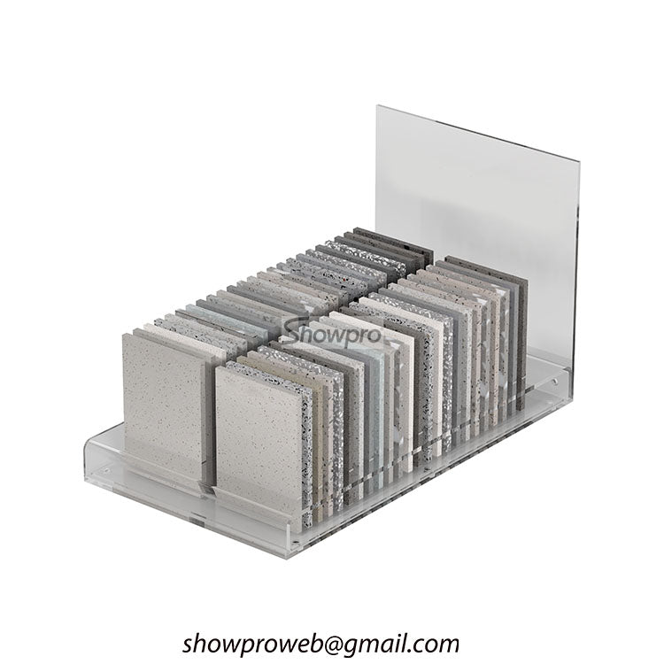 tiles showroom ideas stone sample display