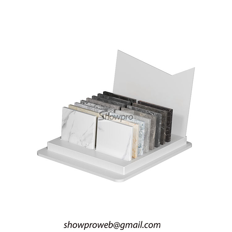 Compact countertop tile display unit for small showrooms