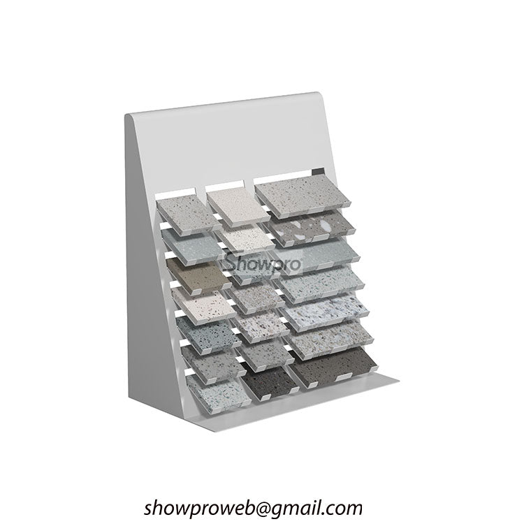 High quality marble samples tabletop display stand