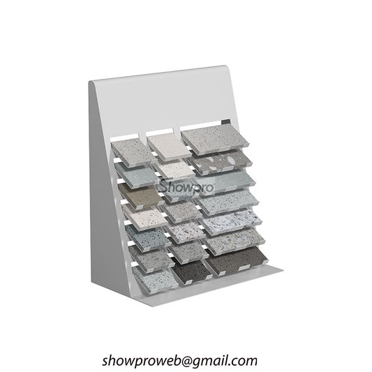 High quality marble samples tabletop display stand