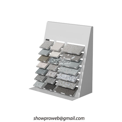 High quality marble samples tabletop display stand