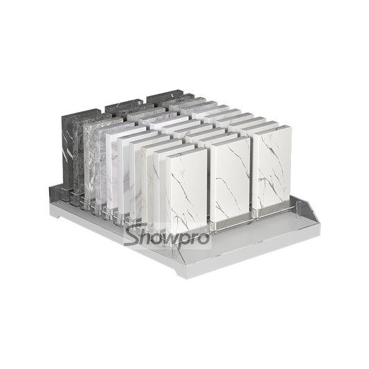 sample stone countertop display stand tile display ideas