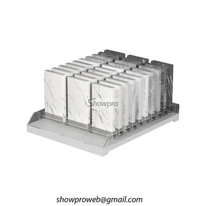 sample stone countertop display stand tile display ideas