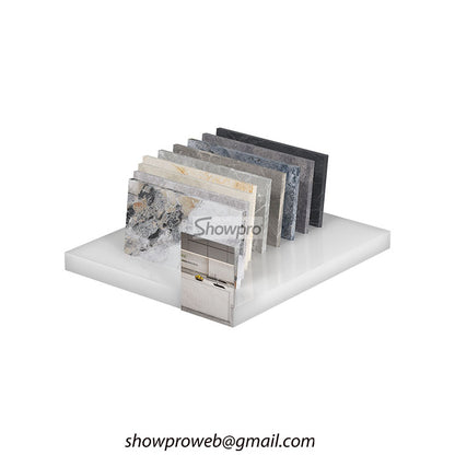 sample stone counter displays arcylic tile display rack
