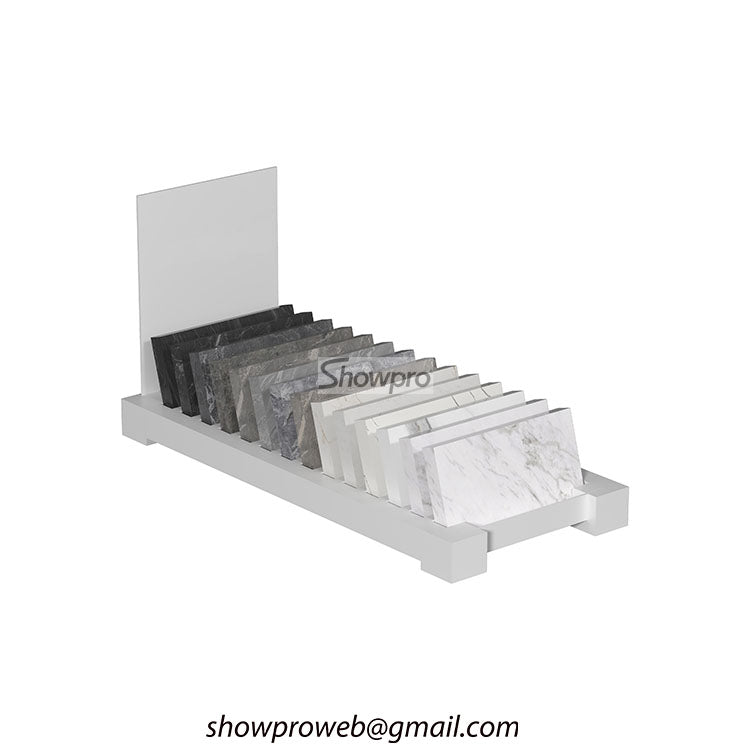 Countertop tile sample display stand for granite