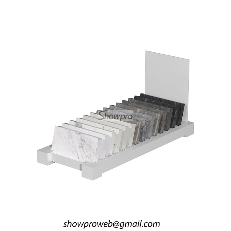 Countertop tile sample display stand for granite
