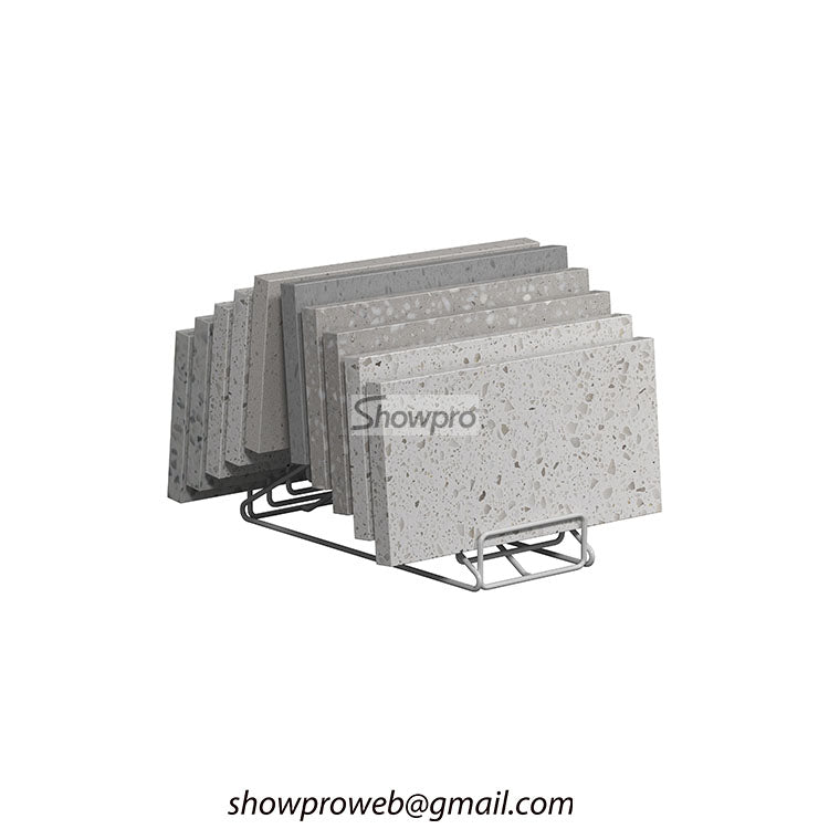Stone Coping Display Rack Simple racks for stone displays tile stand β Showpro Trade Inc