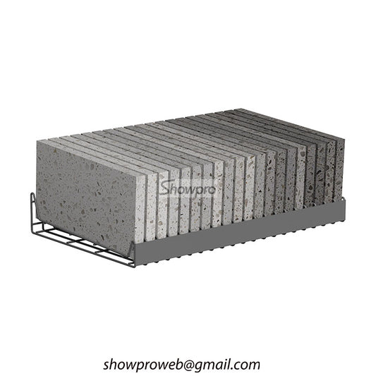 tile showroom display ideas stone stand