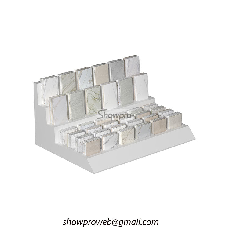 Multi-slot countertop stand for 4x4 tile samples