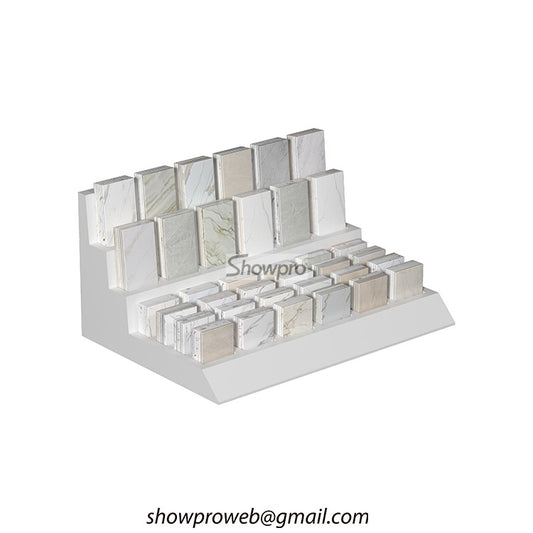 Multi-slot countertop stand for 4x4 tile samples