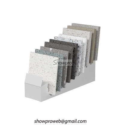 Custom metal stone sample holder for showroom