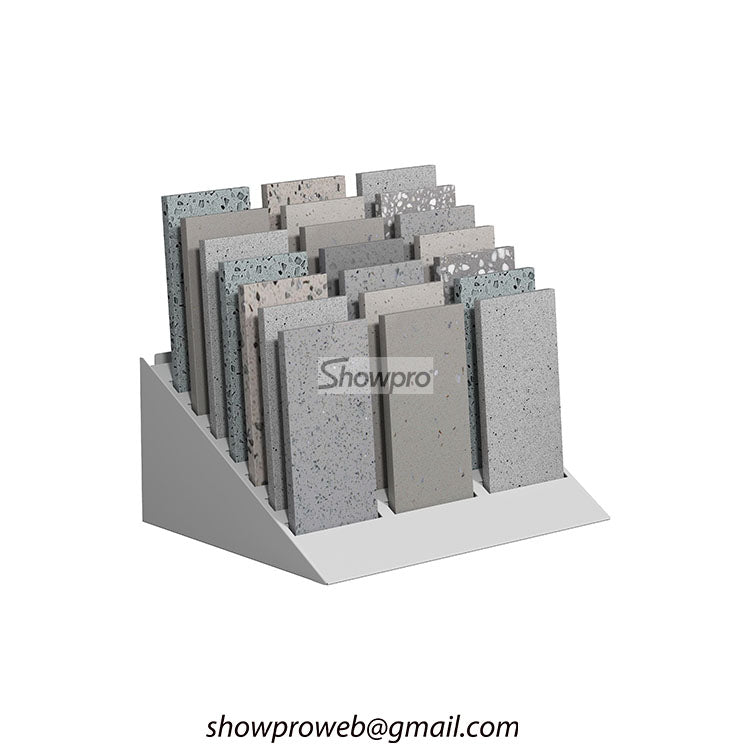 Durable floor display shelves stone display stands