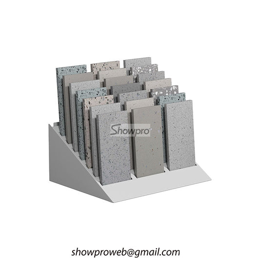 Durable floor display shelves stone display stands