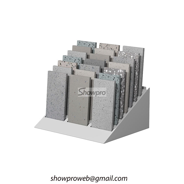 Durable floor display shelves stone display stands