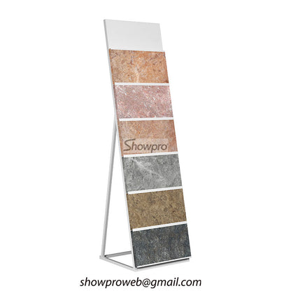 Retail floor standing display for marble tiles
