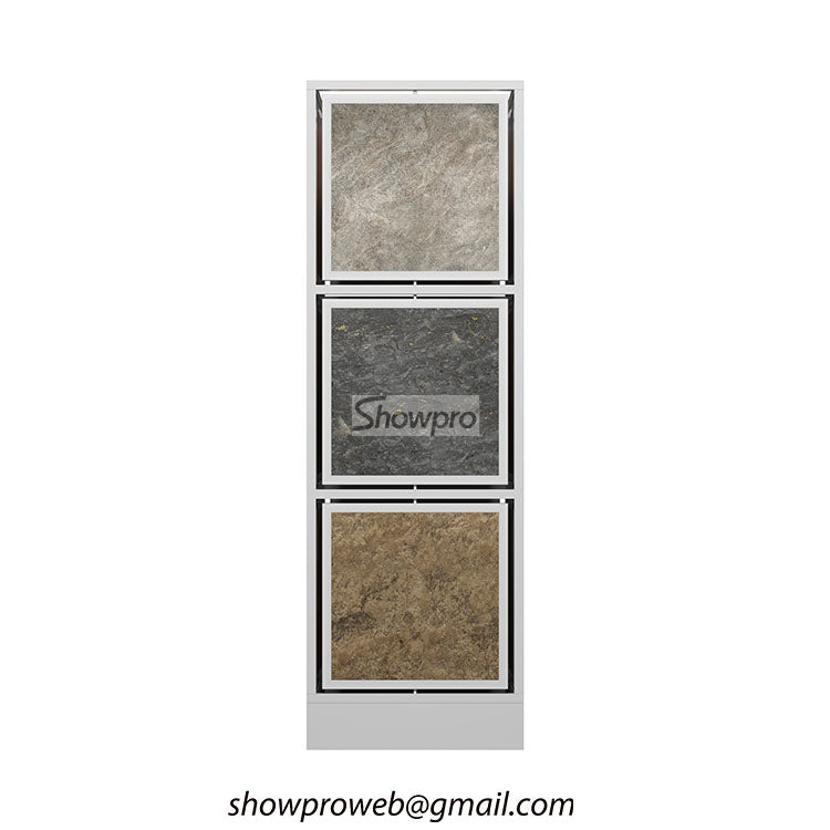 Interior design showroom stone sample display ideas