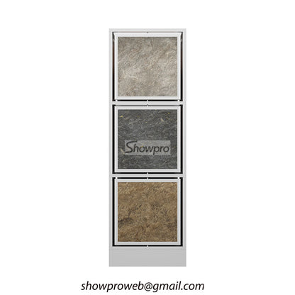 Interior design showroom stone sample display ideas