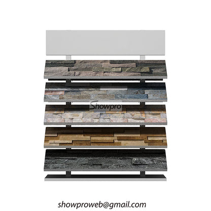 Custom branded cultural stone display rack for distributors