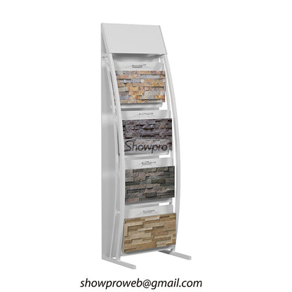 Manufactured stone panel display for retail stores