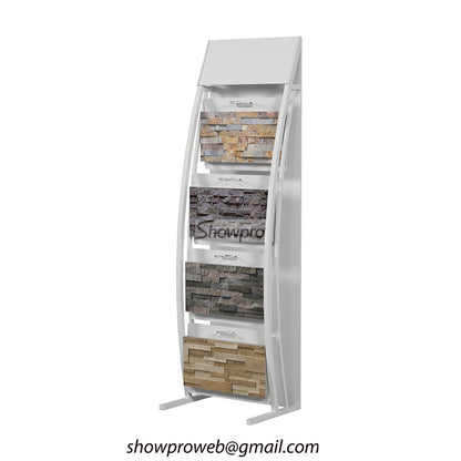 Manufactured stone panel display for retail stores